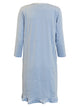 Brandtex natkjole i lyseblå med 3/4 ærmer