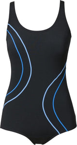 Trofe´ protesevenlig svømmedragt i blå med mønster KUN STR. 38