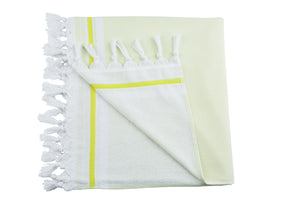 Taubert Hammam badehåndklæde i hvid med lime